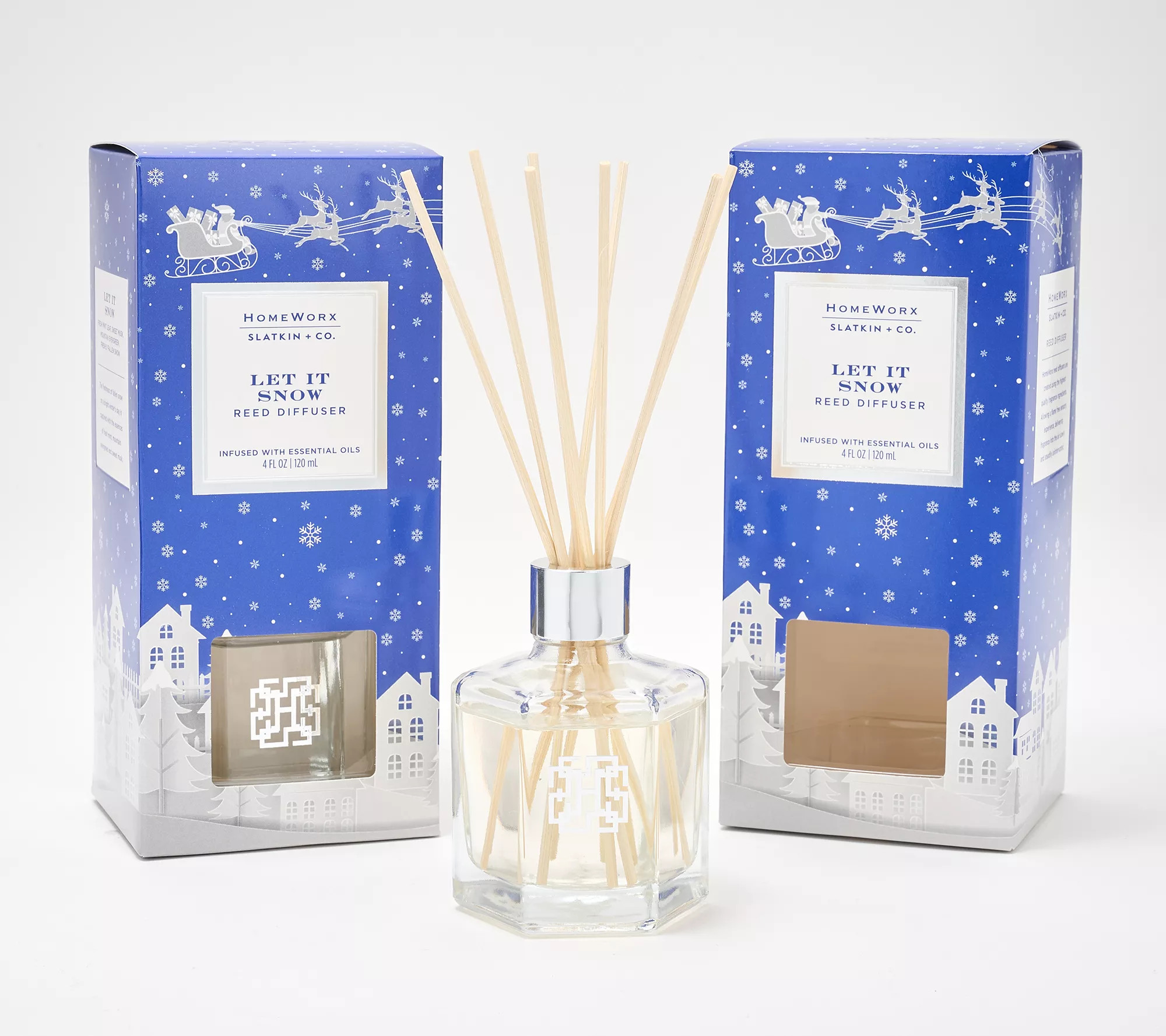 HomeWorx by Slatkin + Co. S/2 Santa Claus Is Coming to Town Diffuser | QVC