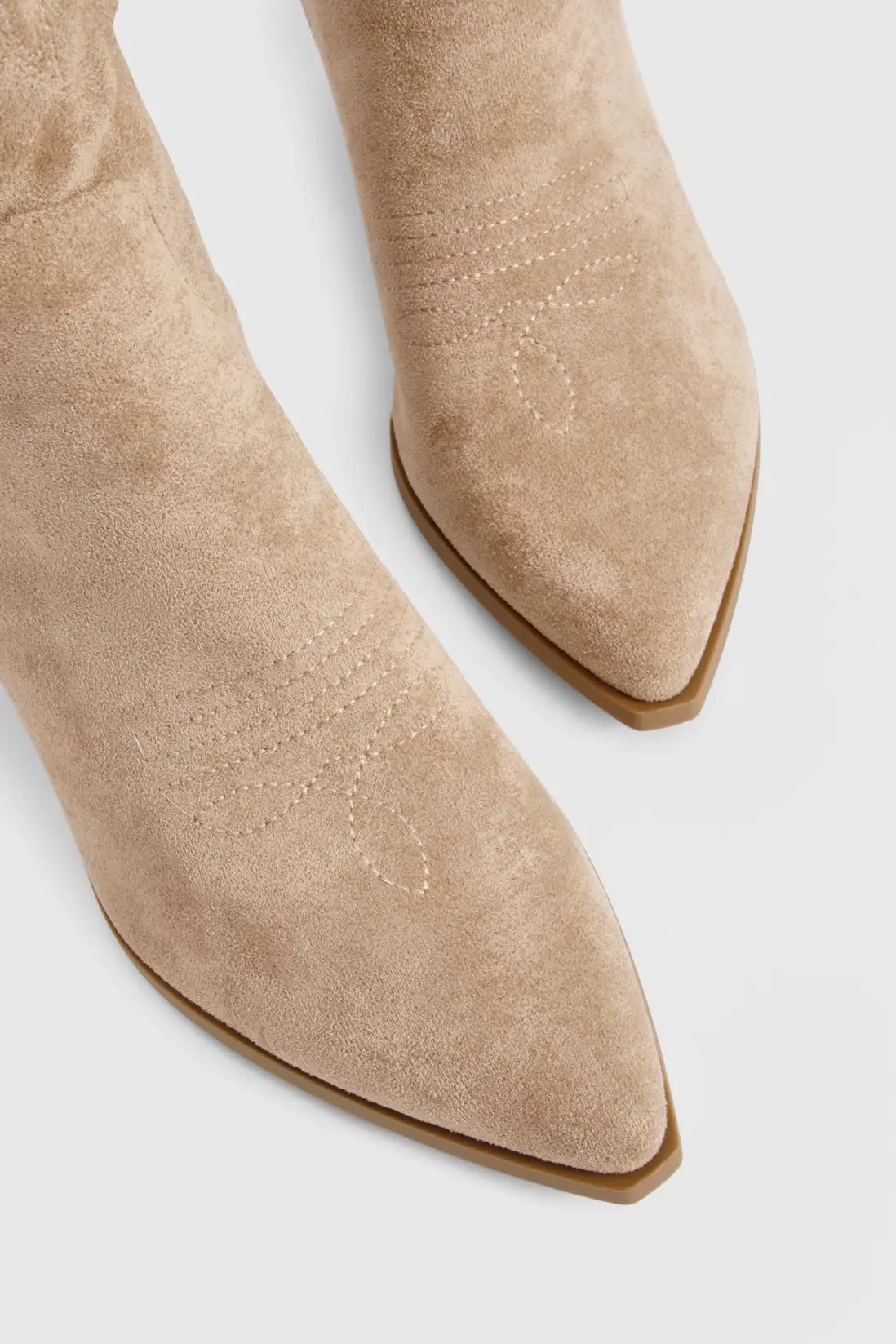 Boots | Faux Suede Knee High Embroidered Western Boots | boohoo | Boohoo.com (UK & IE)