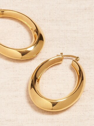 Aureus + Argent | Ravena Oval Hoop Earrings | Banana Republic (CA)