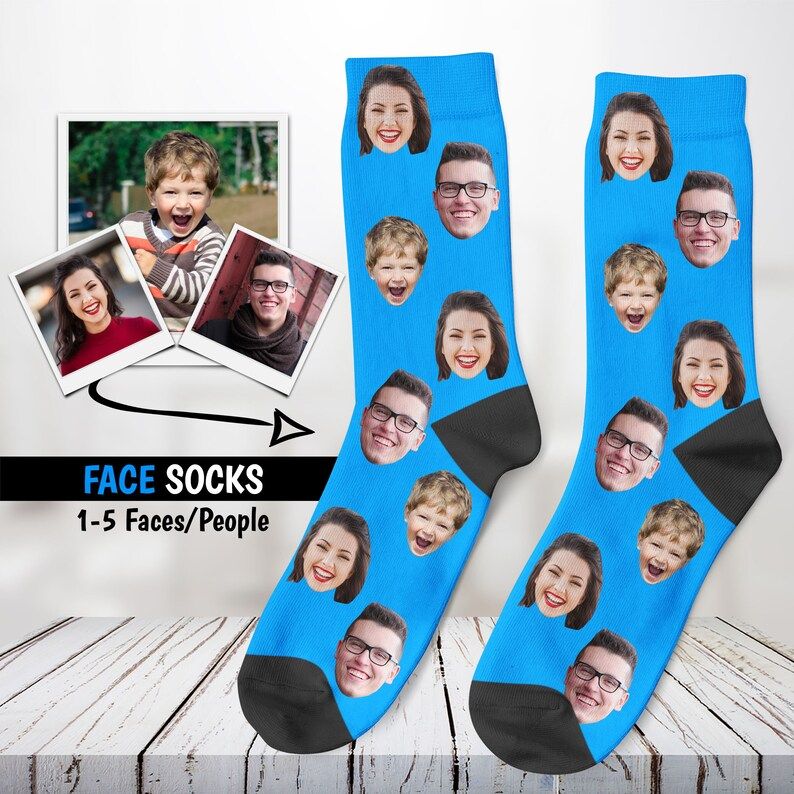 Custom Face Socks, Gift For Mom, Gift For Dad, Picture Socks, Personalized Gift, Photo Socks, Faces  | Etsy (US)