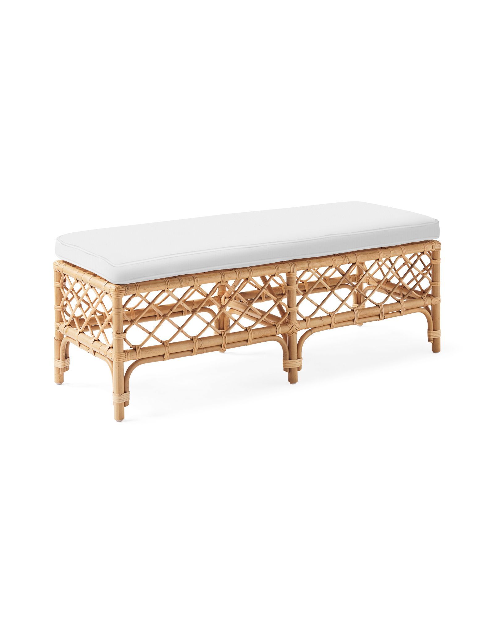 Avalon Rattan Bench | Serena and Lily