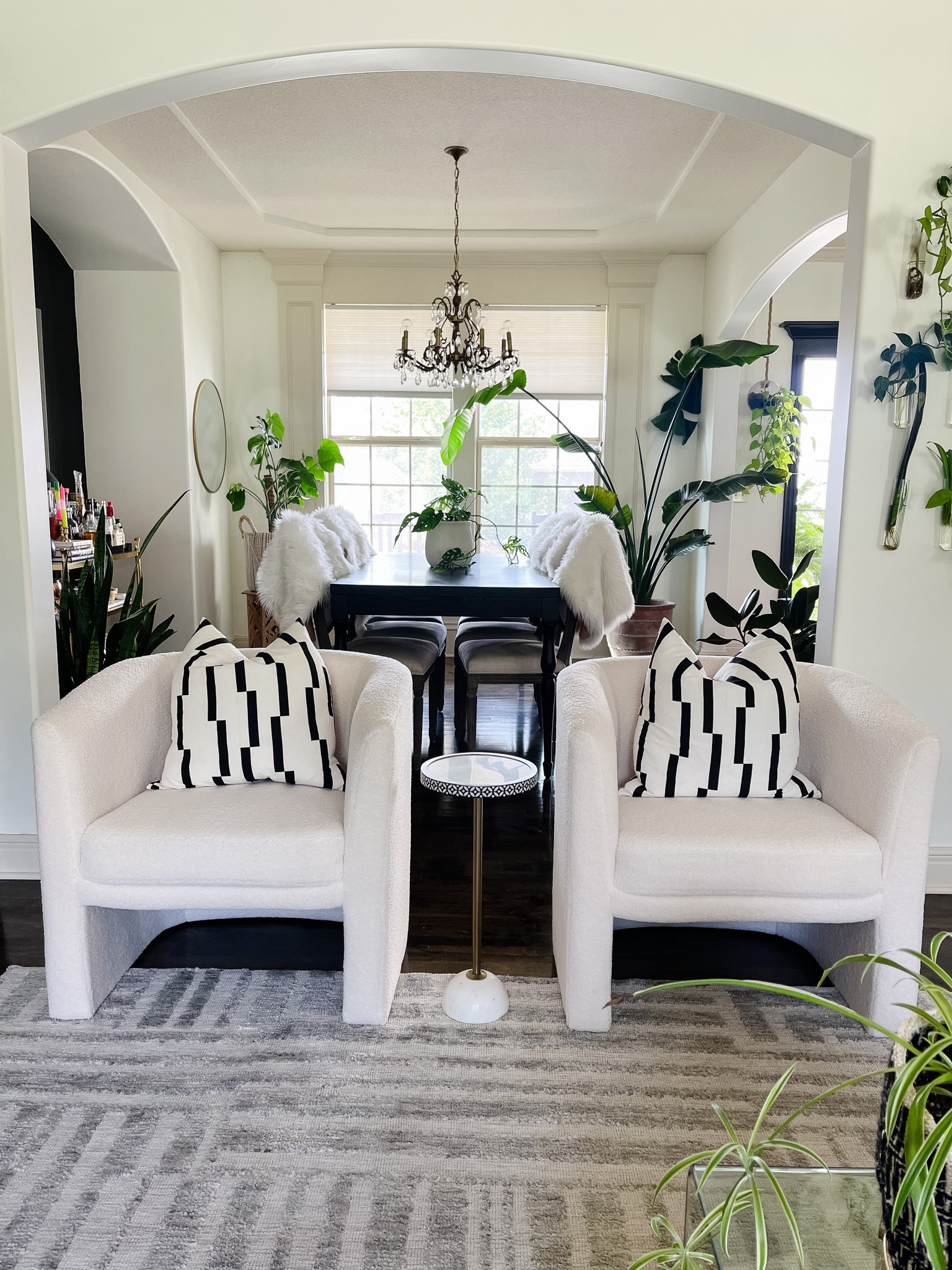 Barrel chairs, white side chair, small white chair, drink table 

#LTKstyletip #LTKsalealert #LTKhome