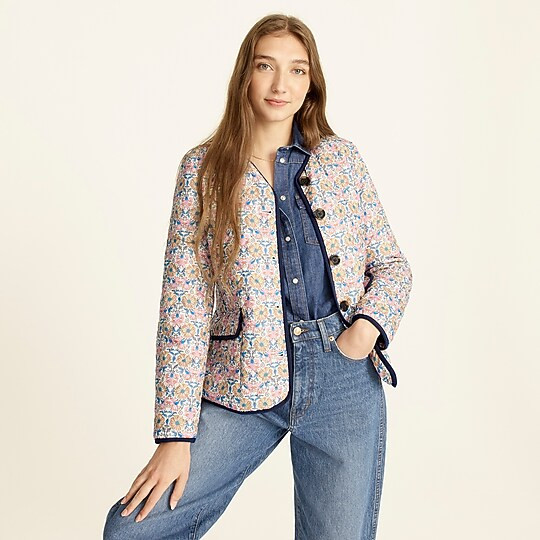 Quilted puffer lady jacket in Liberty® Honeysuckle floral with PrimaLoft® | J. Crew US