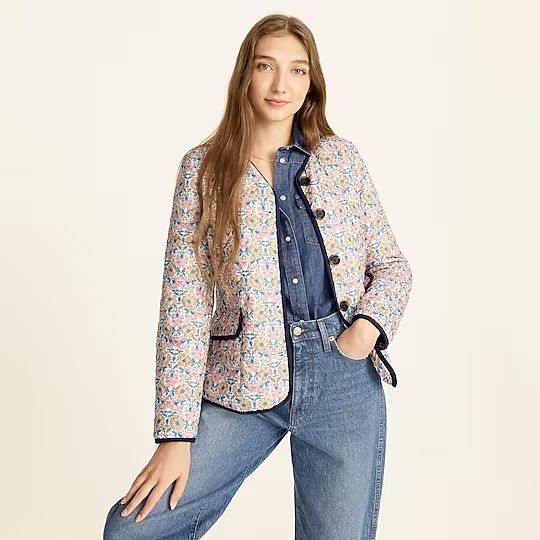 Quilted puffer lady jacket in Liberty® Honeysuckle floral with PrimaLoft® | J.Crew US