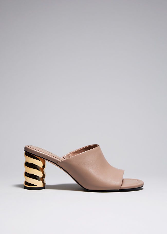 Sculptural Heel Leather Mules | & Other Stories (EU + UK)