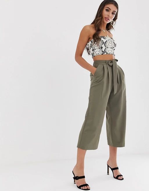 ASOS DESIGN culotte with tie waist | ASOS US