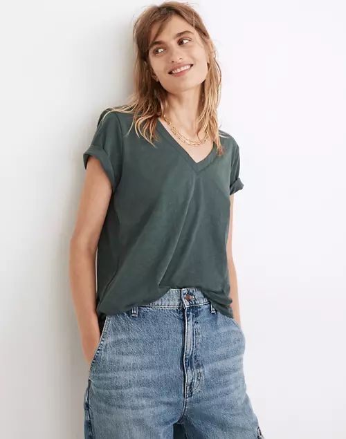 Whisper Cotton V-Neck Tee | Madewell