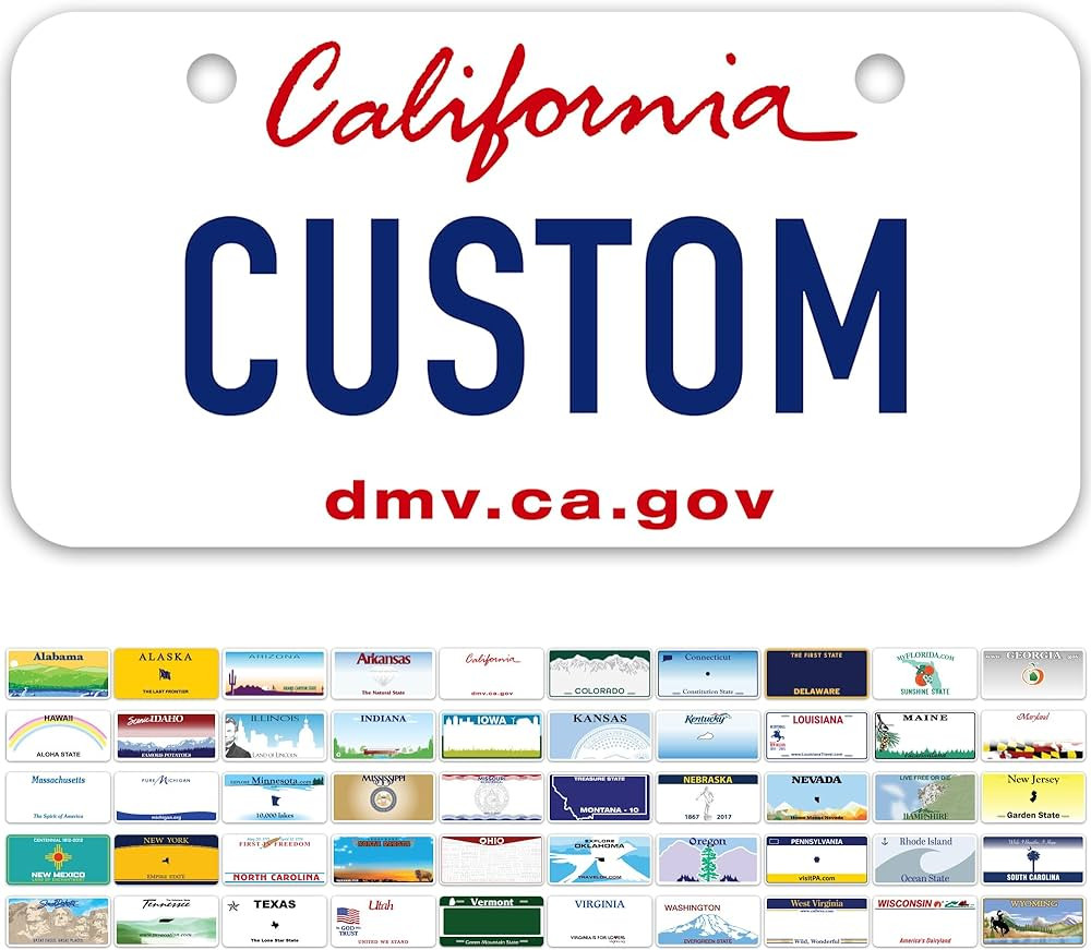 Mini License Plates, Personalized License Plates, Custom for Car, Bikes, ATV, Kids Car, Golf Cart... | Amazon (US)
