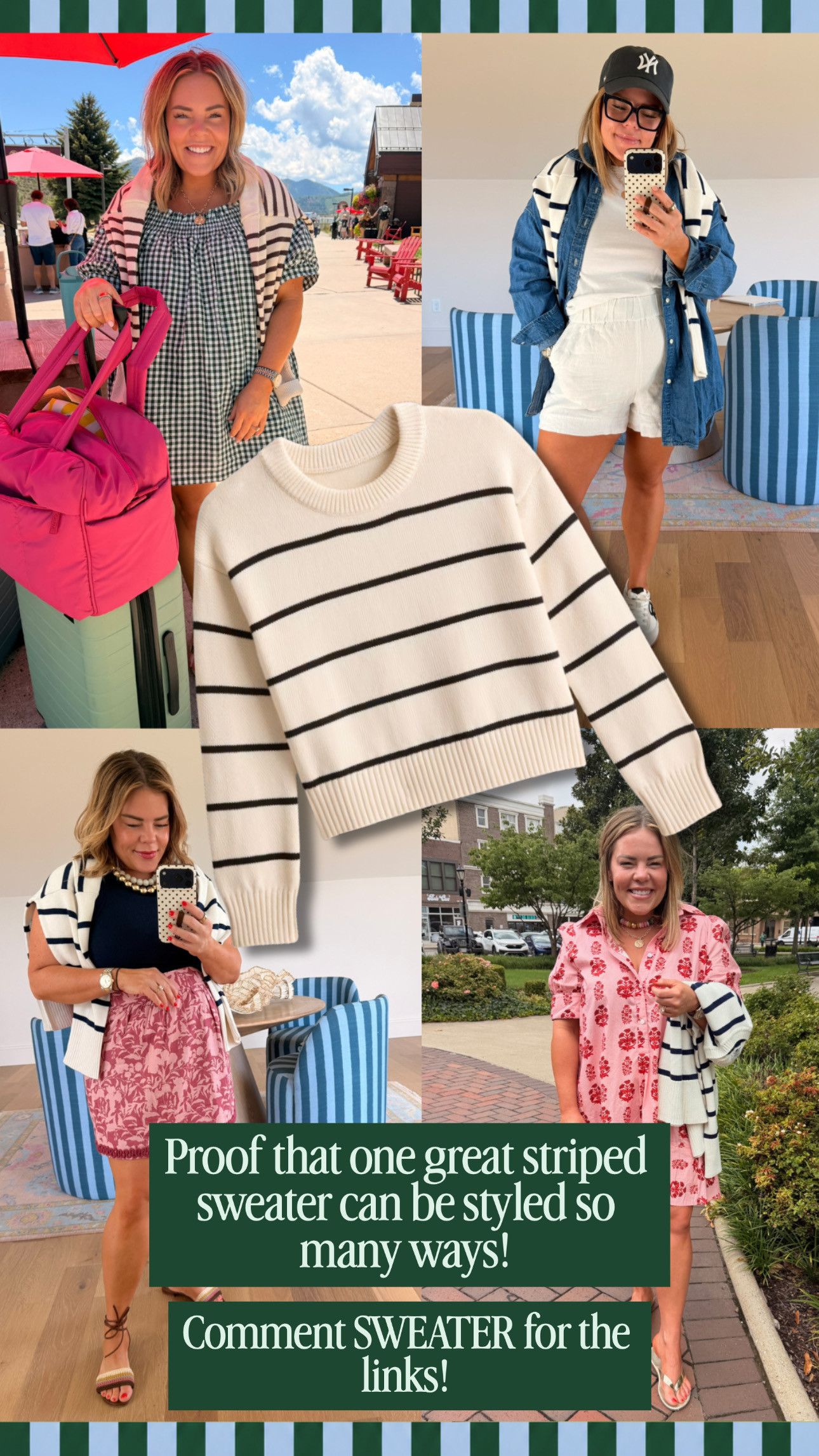 Proof that one great sweater can be styled in SOOOO many ways!! Always a great staple to have for this transitional weather period!

#LTKSeasonal #LTKgrwm #LTKootd