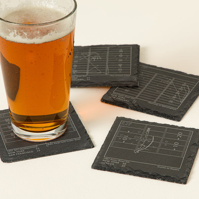 Football Greatest Plays Coasters | UncommonGoods