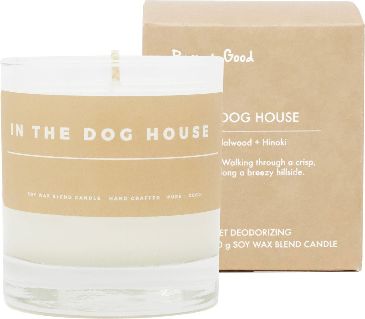 Pure + Good In The Dog House Odor Eliminator Candle, 8-oz | Chewy.com