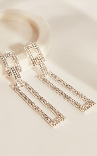 Maffey Earrings in Diamante | Showpo (US, UK & Europe)