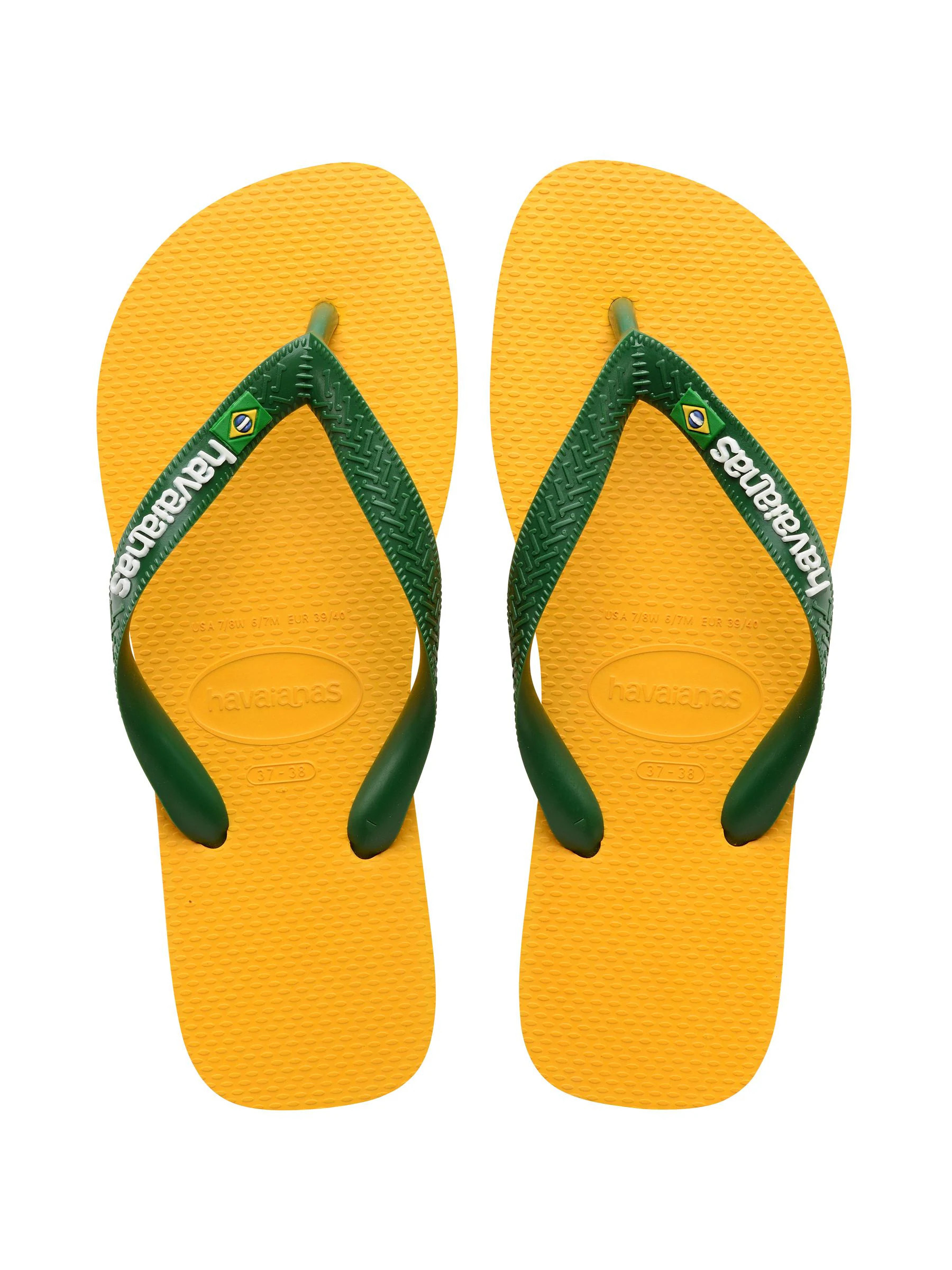 Havaianas Havaianas Yellow Brasil Logo Flip Flops | Next US