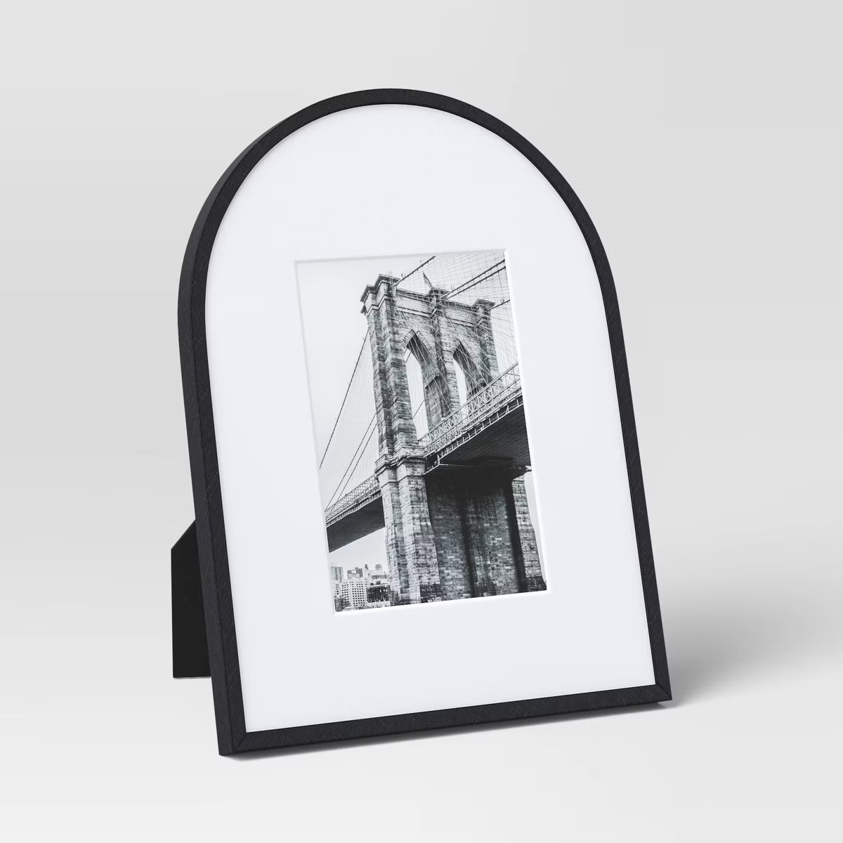9"x12" Matted to 5"x7" Aluminum Arch Table Frame Black - Threshold™: Modern Half Moon Picture D... | Target