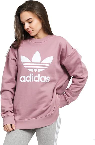 adidas Originals Women's Trefoil Crewneck Sweatshirt | Amazon (US)