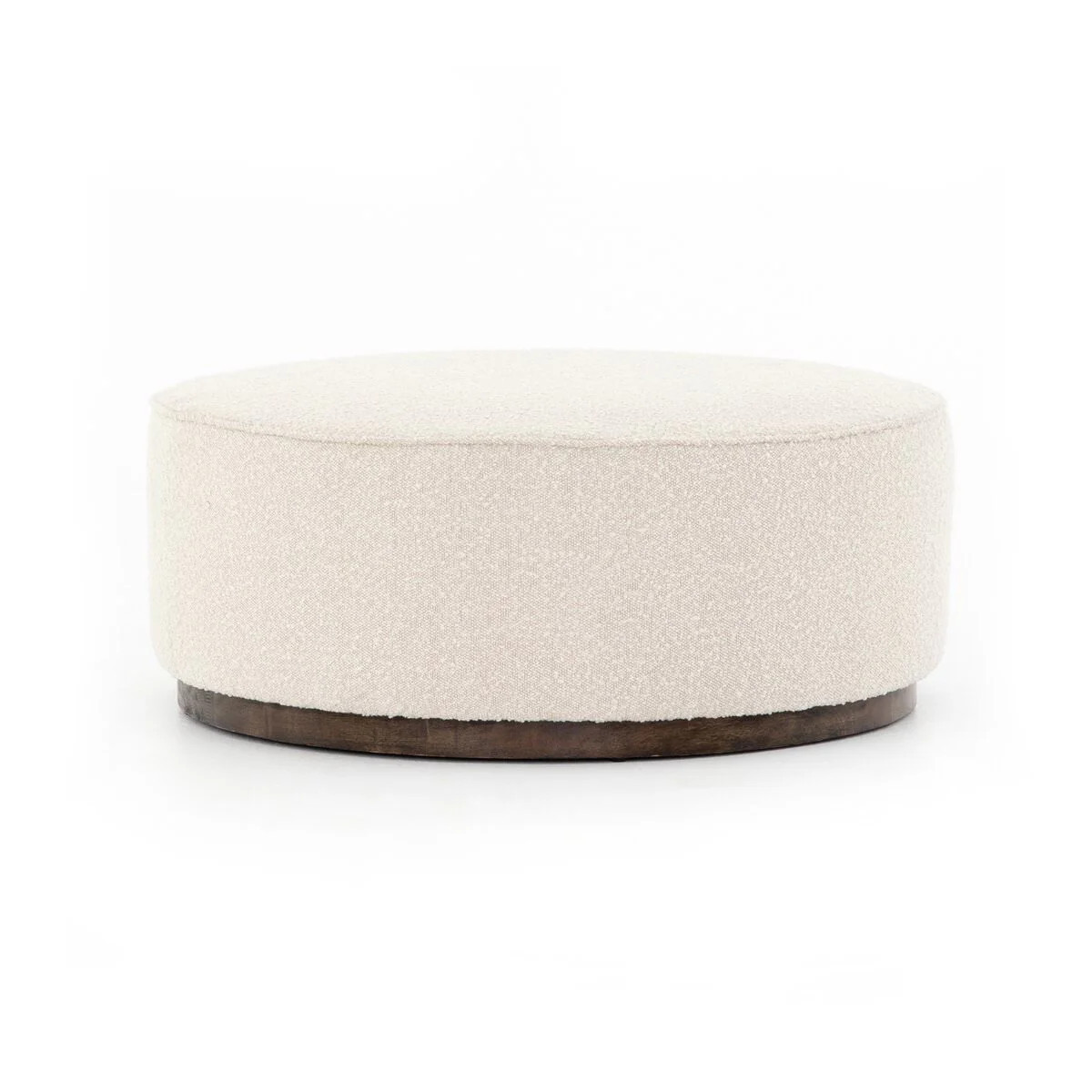 Four Hands Sinclair Large Round Ottoman in Knoll Natural | The Addison West