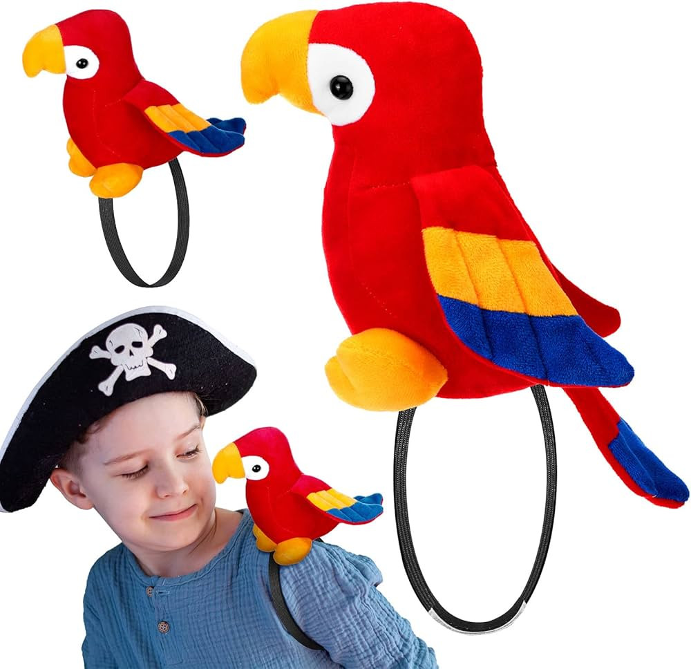 Funtery 2 Pcs Halloween Pirate Parrot on Shoulder Prop Halloween Stuffed Pirate Costume Accessori... | Amazon (US)