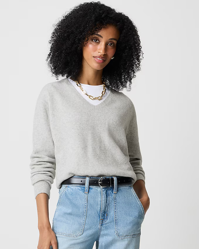 V-neck sweater in extra-soft yarn | J.Crew Factory