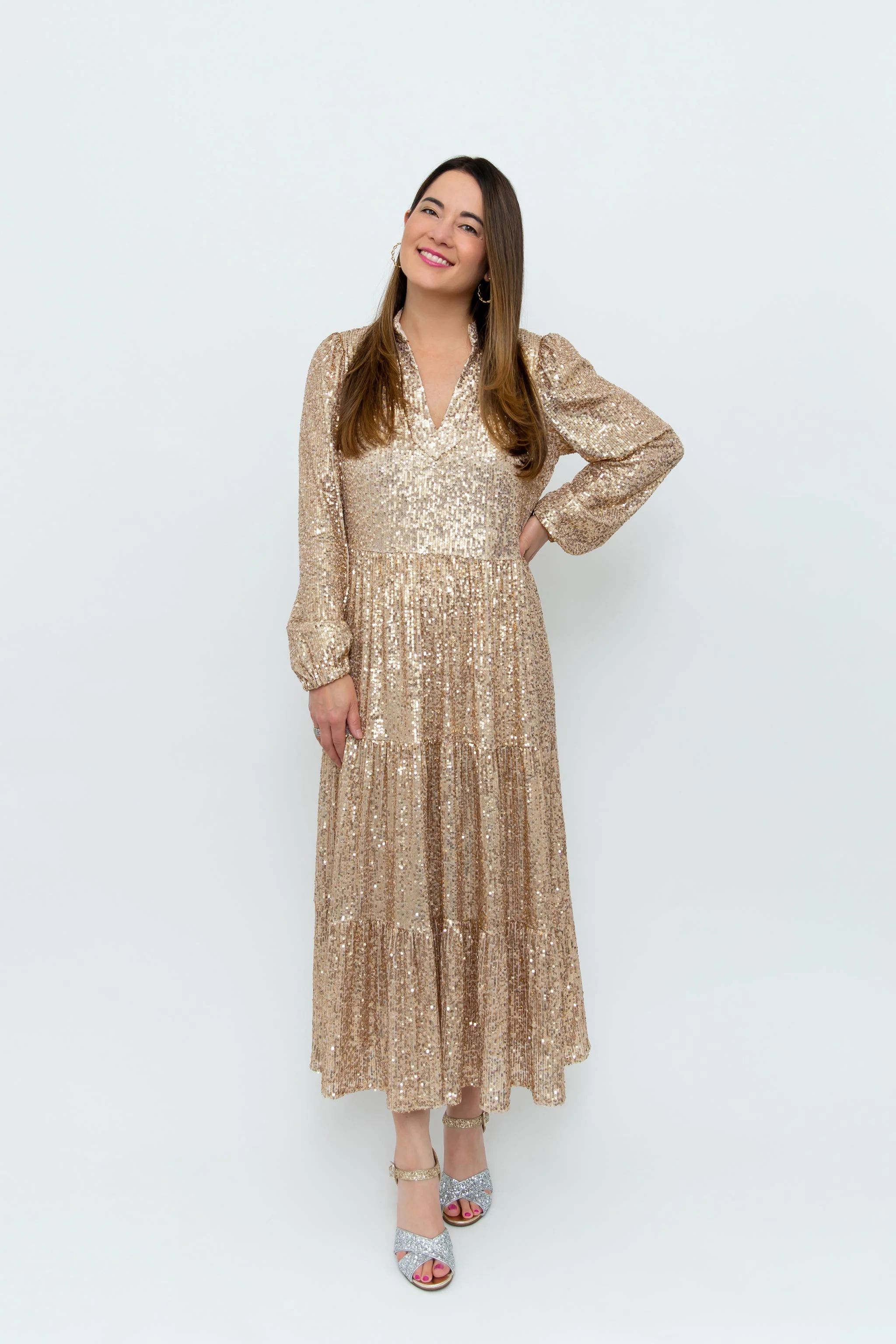 Anne Gold Sequin Dress | Sail to Sable