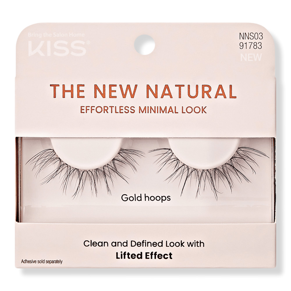Kiss The New Natural Glue-On Lashes, Gold Hoops | Ulta
