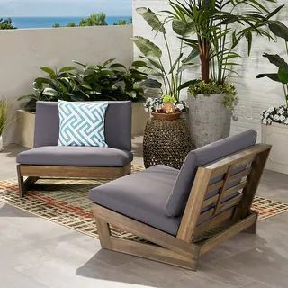 Sherwood Outdoor Club Chairs (Set of 2) by Christopher Knight Home | Bed Bath & Beyond