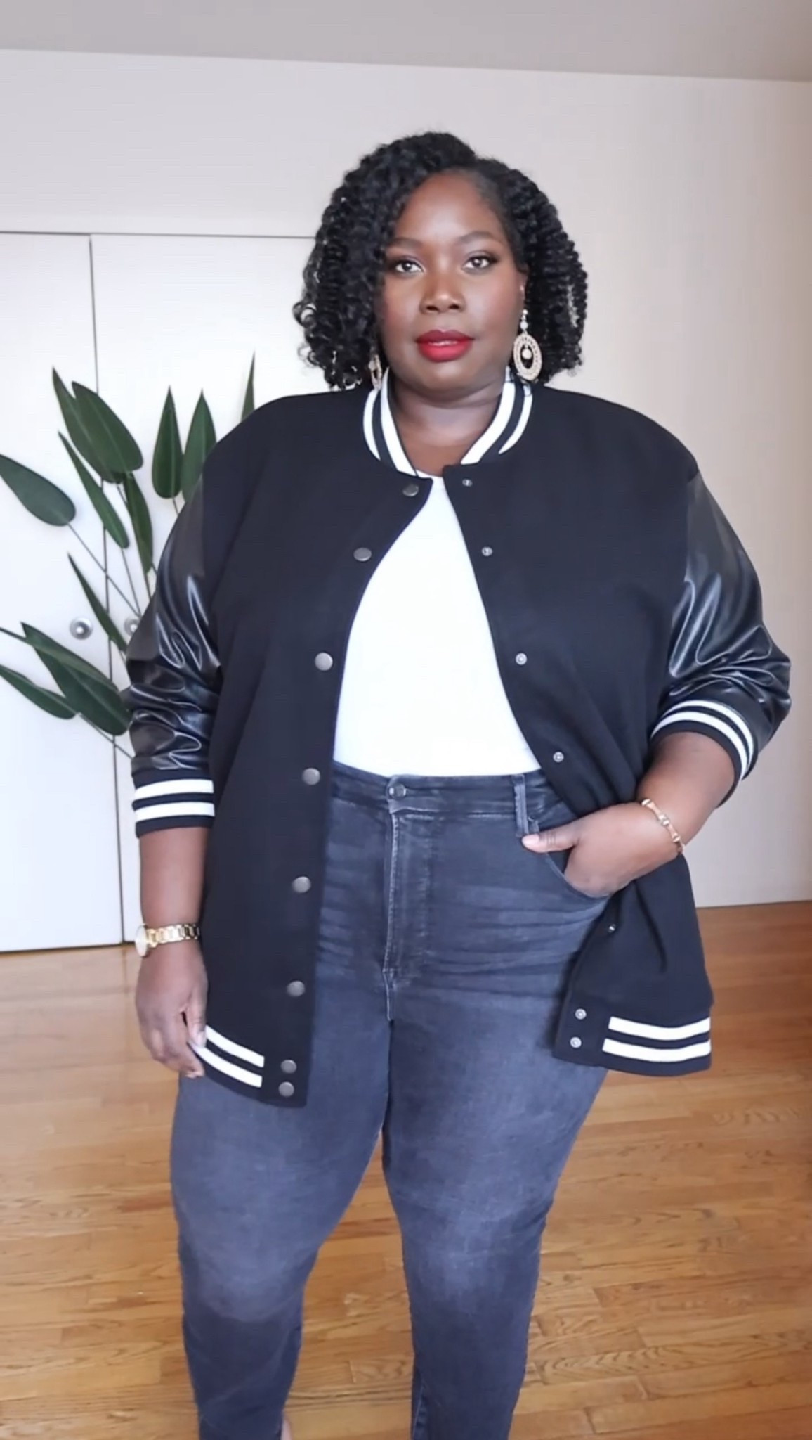 Bomber jacket & jeans. The one I’m wearing is sold out but I linked something similar

#LTKMidsize #LTKPlusSize #LTKOver40