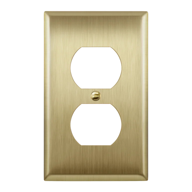 ENERLITES Duplex Receptacle Metal Wall Plate, Outlet Cover, Corrosion Resistant, Size 1-Gang, 772... | Walmart (US)
