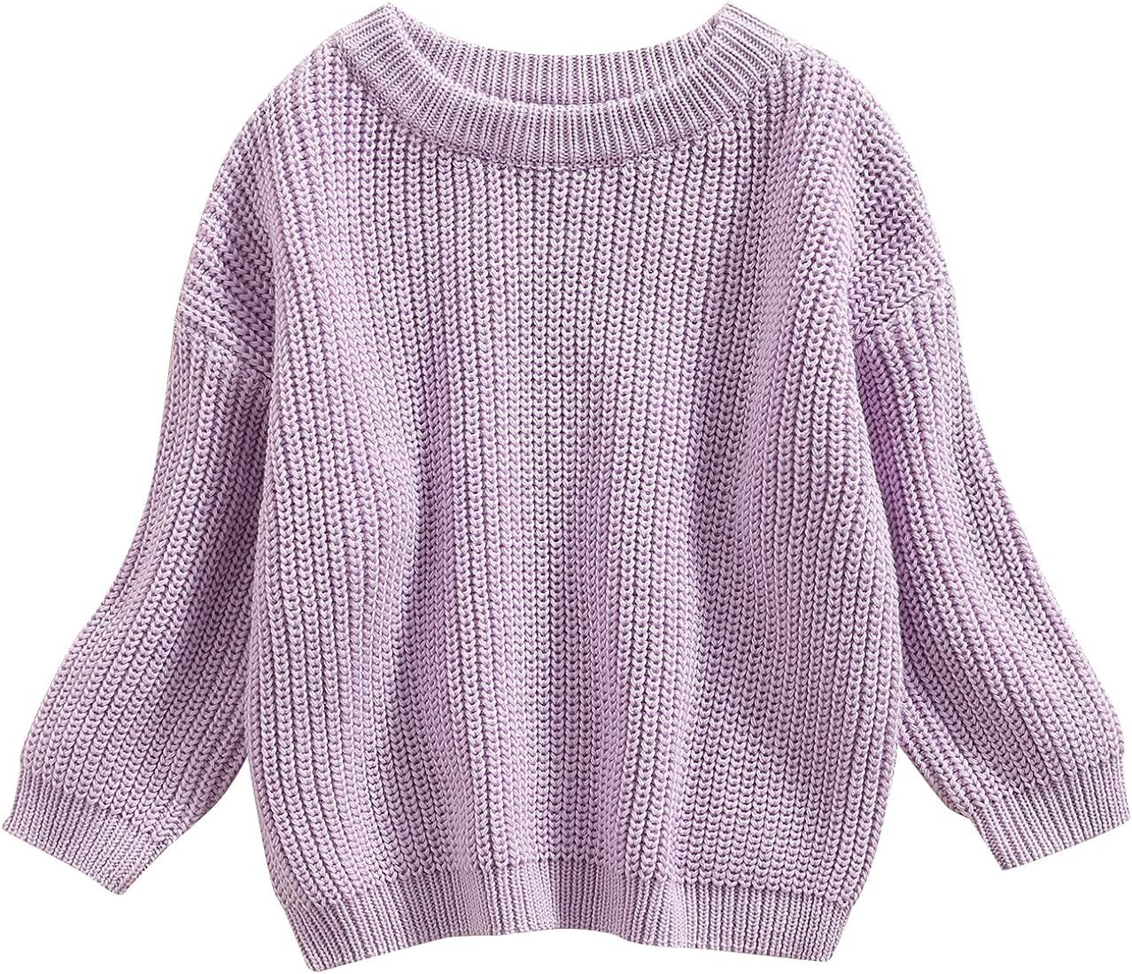 Autumn Winter Warm Outfits Baby Girl Cute Long Sleeve Knitted Sweater Pullover Top | Amazon (US)