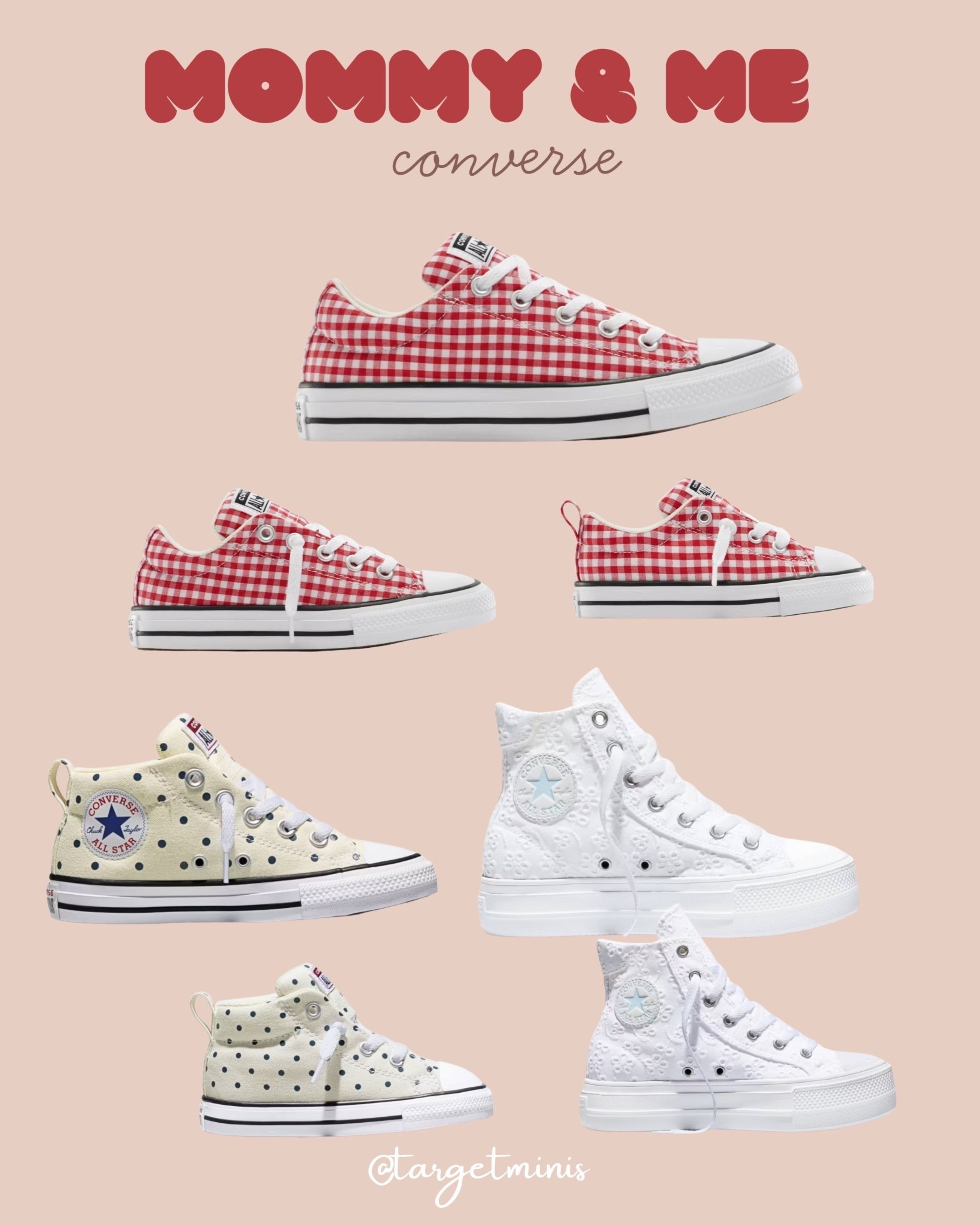 40% off today only!!! mommy and me converse shoes! Toddler, kids and adult sizes available @Target 

Target finds, new arrivals, toddler girl, Target fashion

#LTKmomlife #LTKSaleAlert #LTKKids