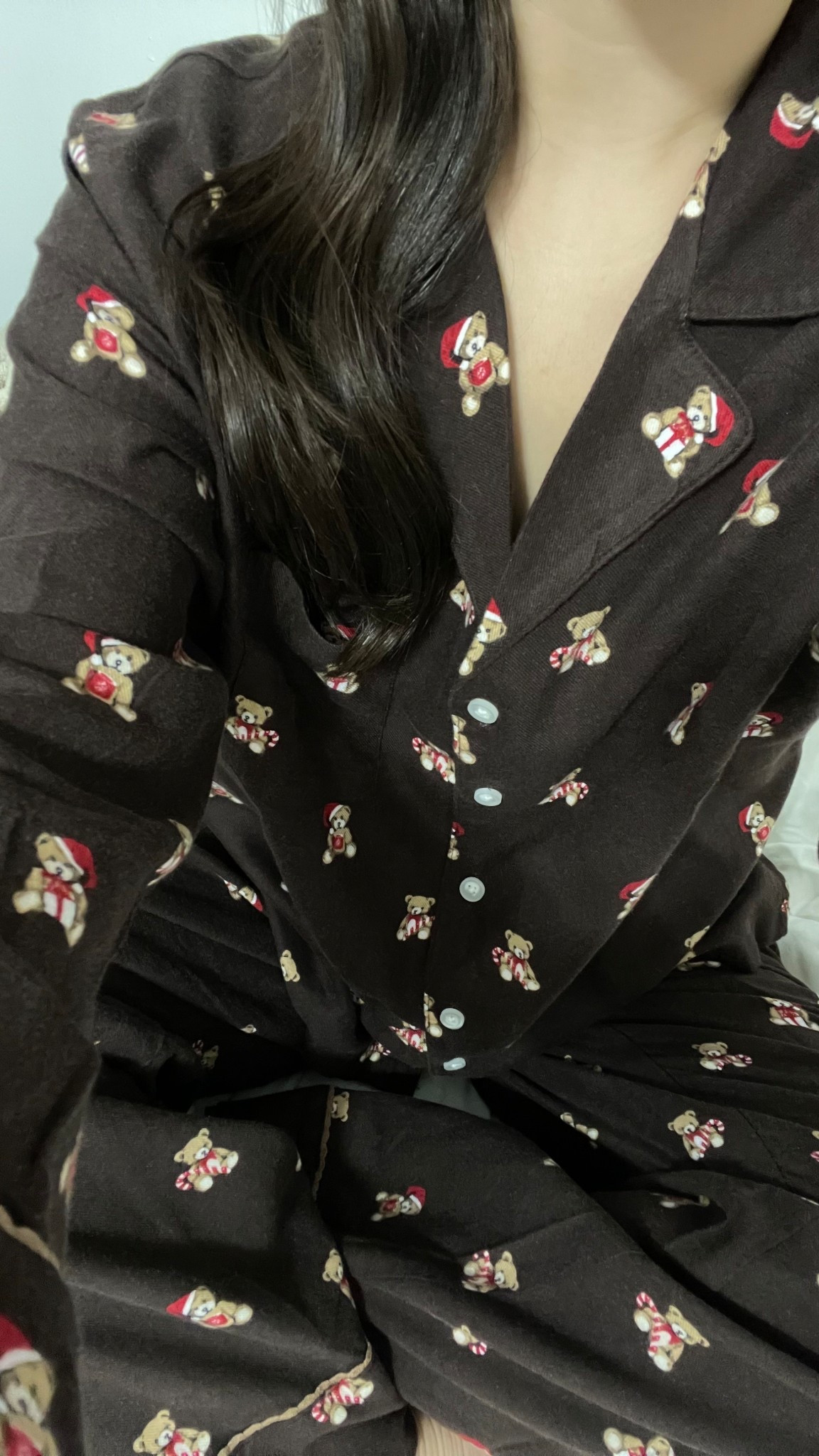 cutest christmas pjs 🧸🎅🏼✨🌲 #aeriepjs #teddybearpjs #christmaspjs