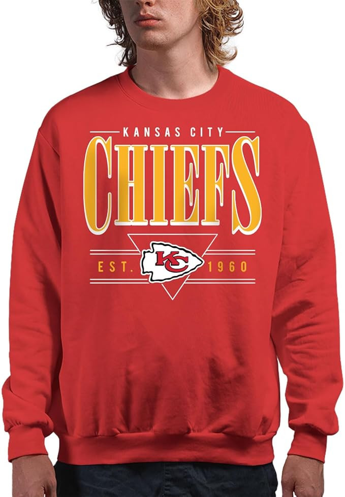 Junk Food Men's Standard x NFL-Established Retro-Officially Licensed Adult Crew Fleece Women | Amazon (US)