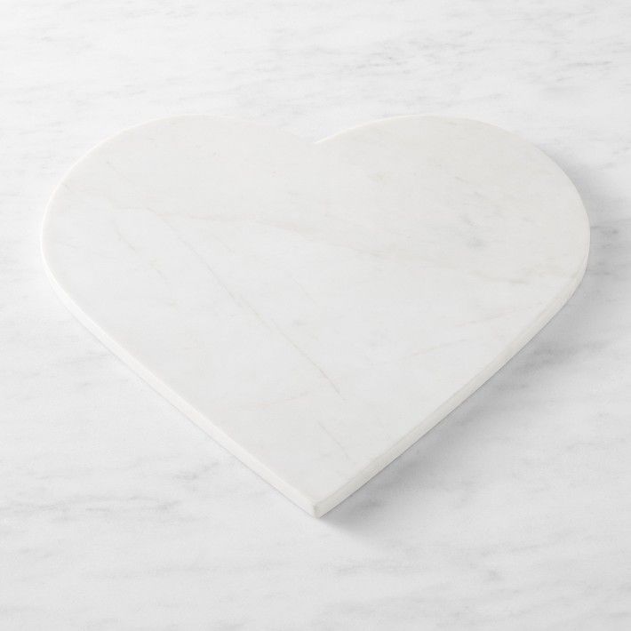 White Marble Heart Cheese Board | Williams-Sonoma