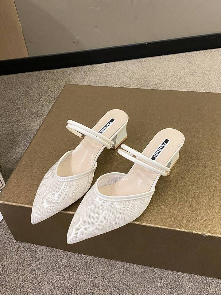 •  Low Heel • Mesh • Mesh | SHEIN