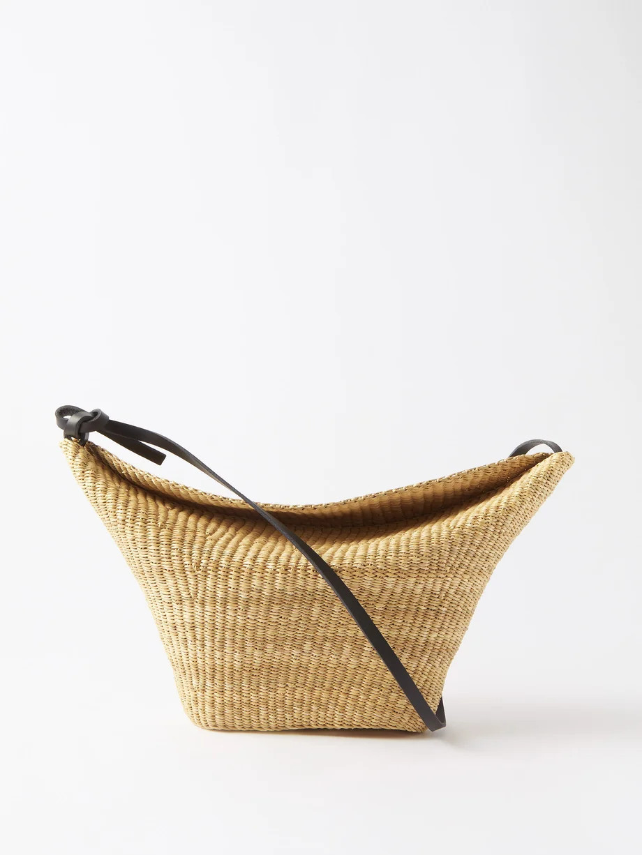 No. 35 leather-trim basket bag | Matches (US)