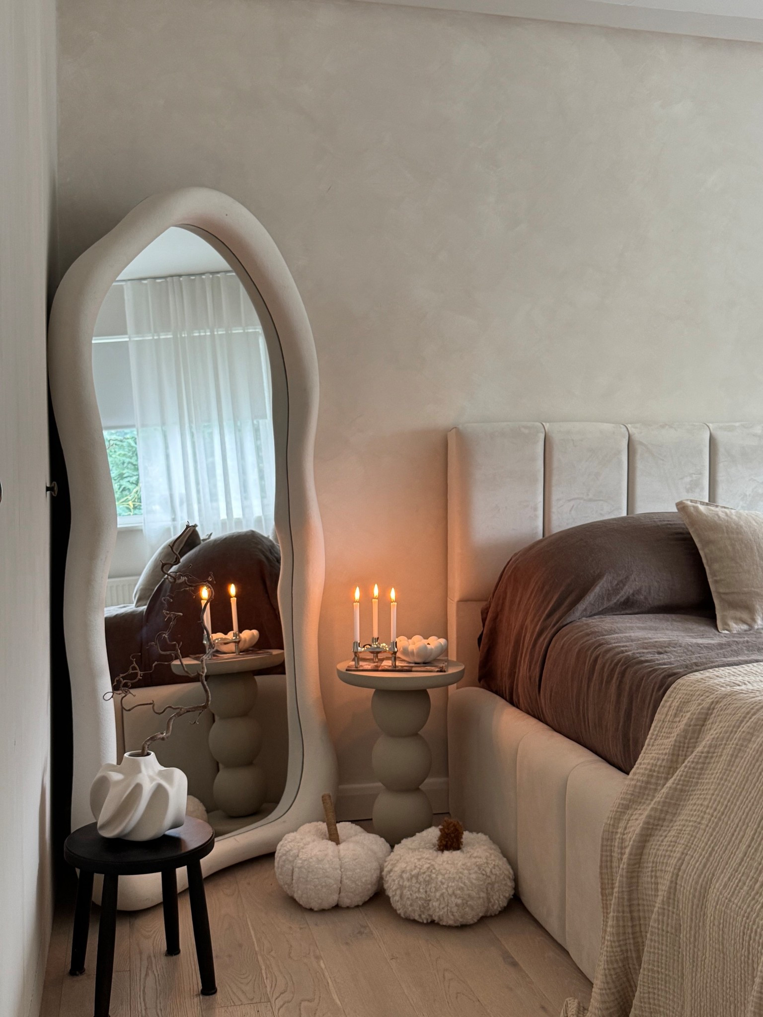 Autumn bedroom 🤎

Featuring the lovely Wabi Sabi mirror which is currently in the Autumn sale 🍂

#LTKhome #LTKuk #LTKeurope