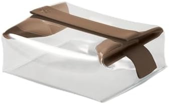 Cadence Parcel - Clear Travel Kit with Zipperless Magnetic Closure - Chestnut, Medium - Durable, ... | Amazon (US)