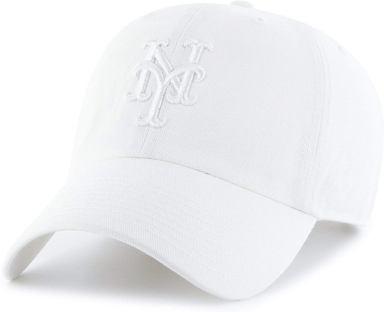 '47 New York Mets Clean up MLB Dad Hat Cap White | Amazon (US)