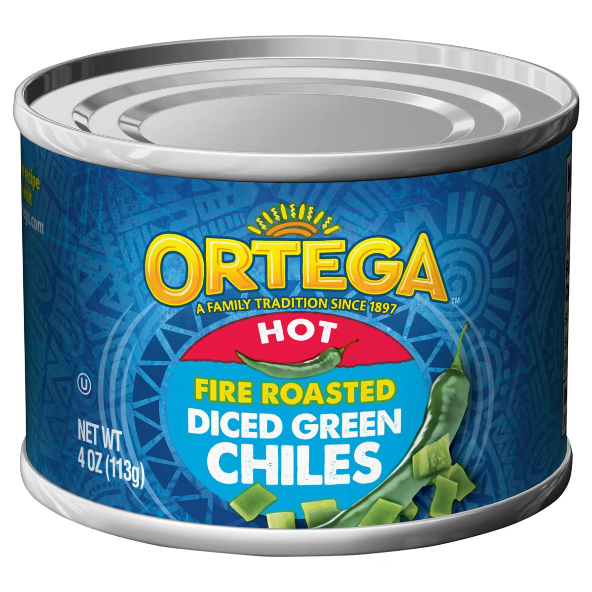 Ortega Hot Diced Green Fire Roasted Chiles 4oz | Target