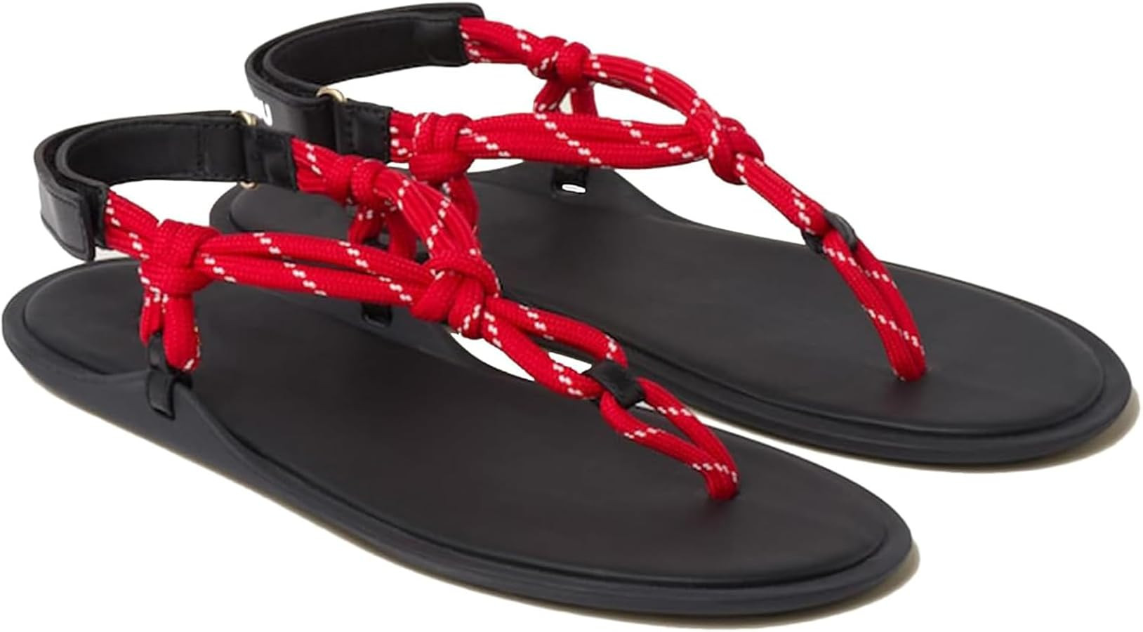 Rope Flip Flop Sandals for Women Thong Sandals Adjustable T Straps Comfortable Soft Flat Sandals | Amazon (US)