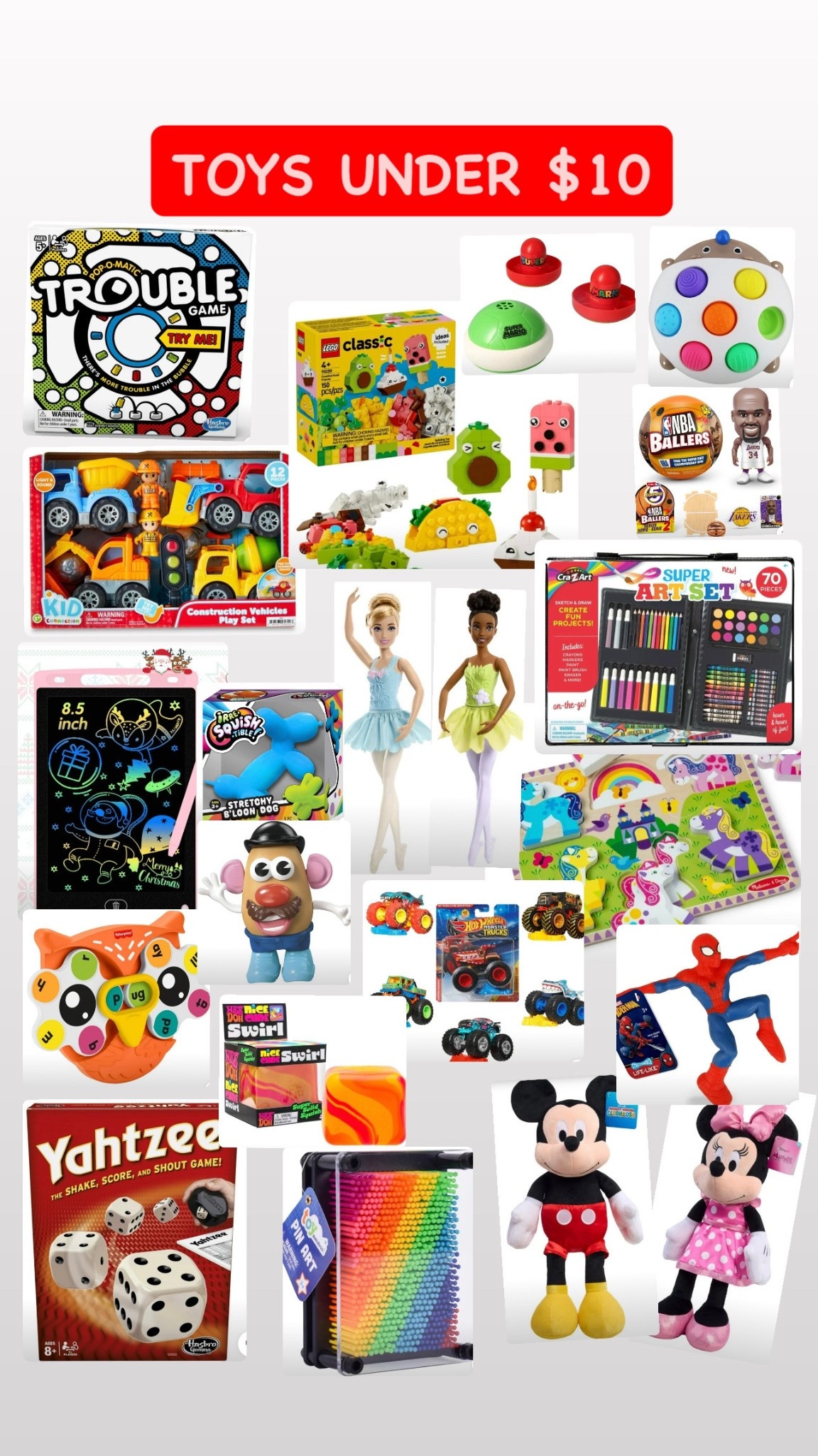 Toys under $10 at #walmart. All top rated, best-selling. #toys #games #mariobrothers #spiderman #lego 

#LTKGiftGuide #LTKKids #LTKHoliday
