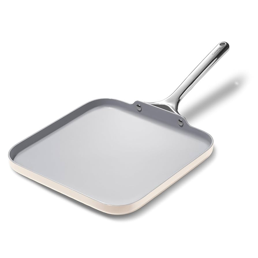 Caraway Square Griddle Pan - 11” Square Pan - Non-Stick Ceramic Coated - Non Toxic, PTFE & PFOA... | Amazon (US)