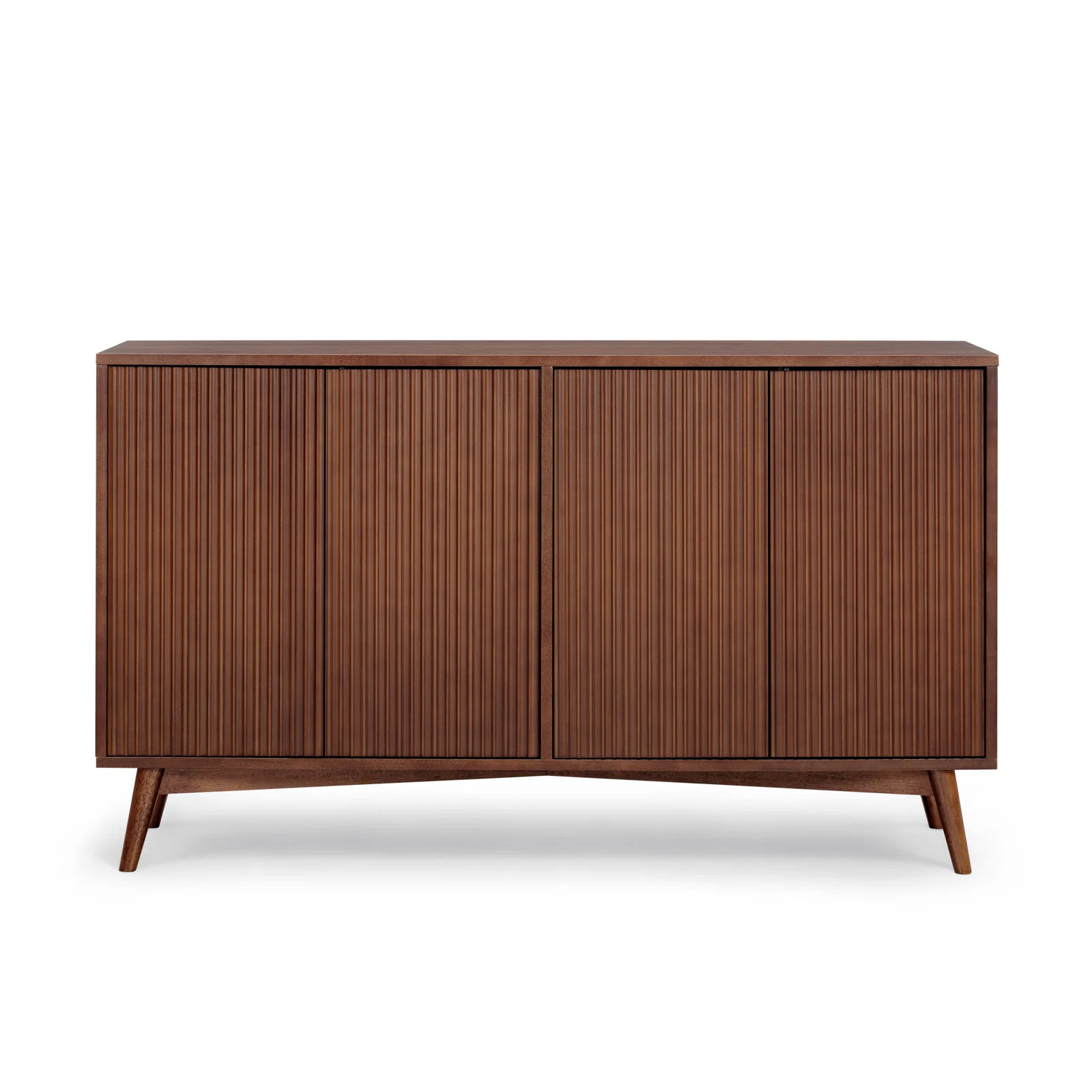 Modern 4-Door Sideboard Buffet Cabinet with Adjustable Shelves & Fluted Push-Open Doors for Dinin... | Wayfair North America