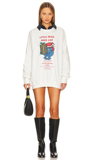 Little Miss Nice List Jump Jumper in White | Revolve Clothing (Global)