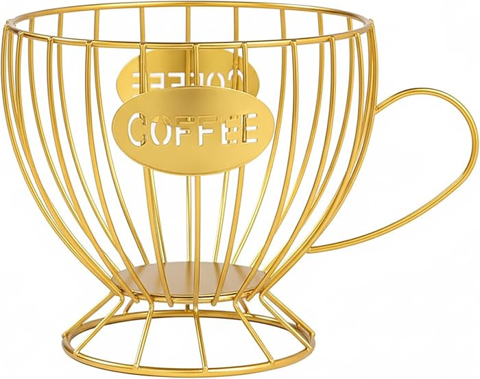Metal Coffee Pod Holder, Large Capacity Capsule Storage Basket for Countertop, Creative Espresso ... | Amazon (US)
