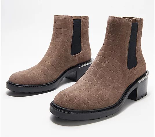 Vince Camuto Leather or Suede Chelsea Boots - Kelivena | QVC