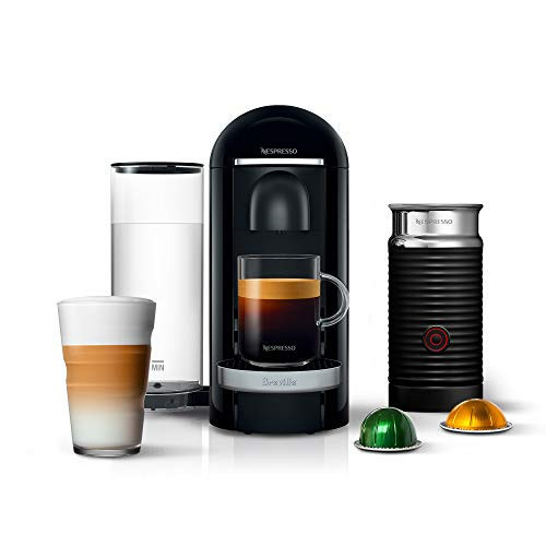 Nespresso Vertuo Plus Deluxe Coffee and Espresso Maker by Breville, Piano Black with Aeroccino Milk Frother | Amazon (US)