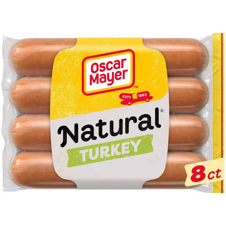 Oscar Mayer Natural Uncured Turkey Franks Hot Dogs - 16oz/8ct | Target