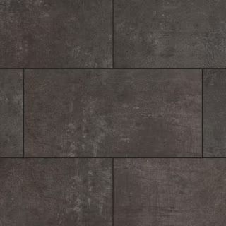 Castle Black Slate 6 MIL x 12 in. W x 24 in. L Click Lock Waterproof Vinyl Tile Flooring (23.8 sq... | The Home Depot