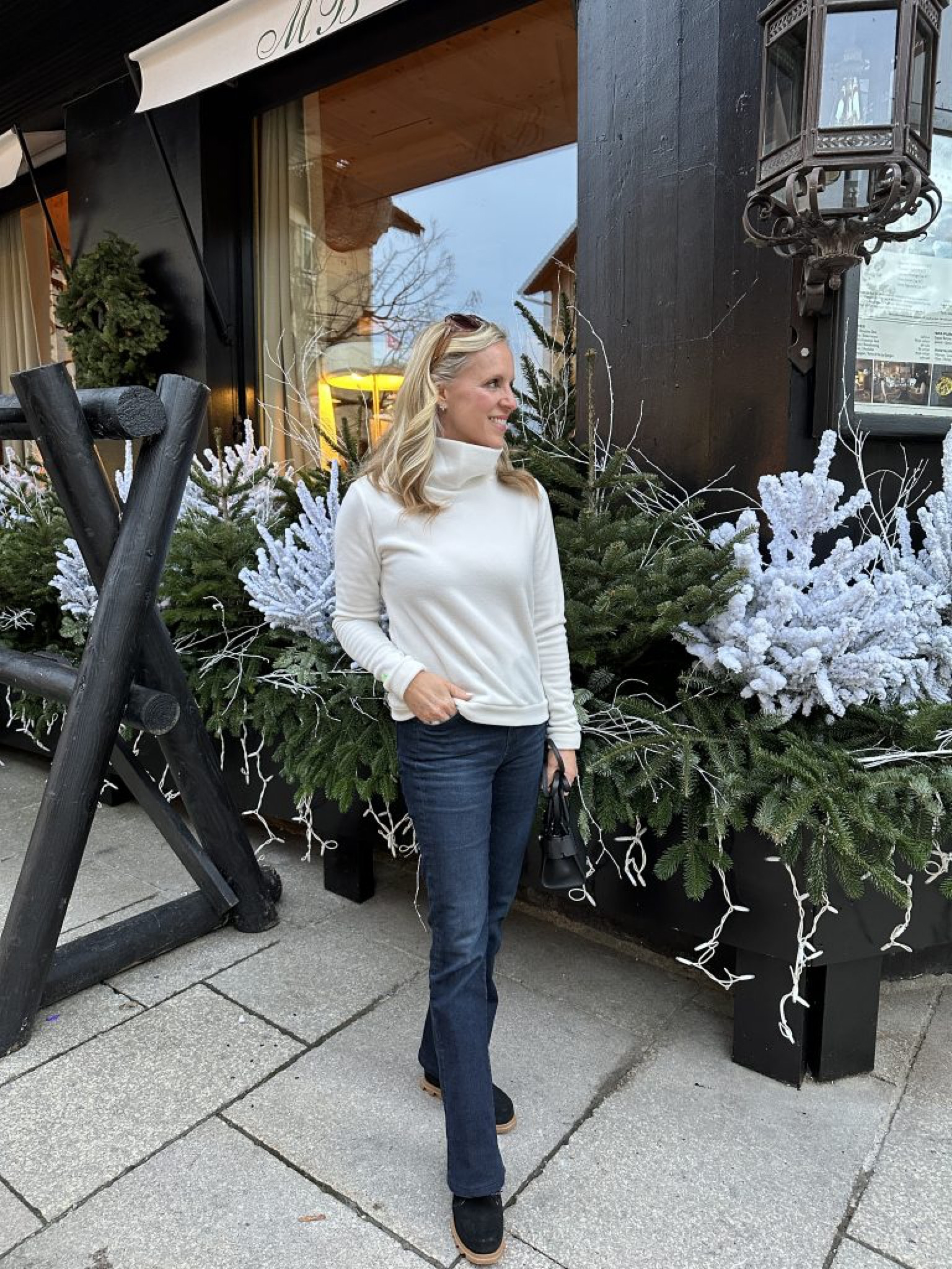 Best seller alert! This cozy fleece from Dudley Stephens can be easily dressed up or dressed down. Shown here with dark flair denim but equally gorgeous with ivory pants or satin bias cut skirt fits true to size.

#LTKSeasonal #LTKFind #LTKstyletip