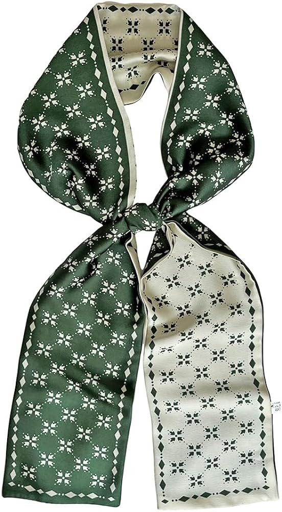 Silk Head Scarf for Hair Fashion Headwrap for Women Lightweight Neck Tie | Amazon (US)